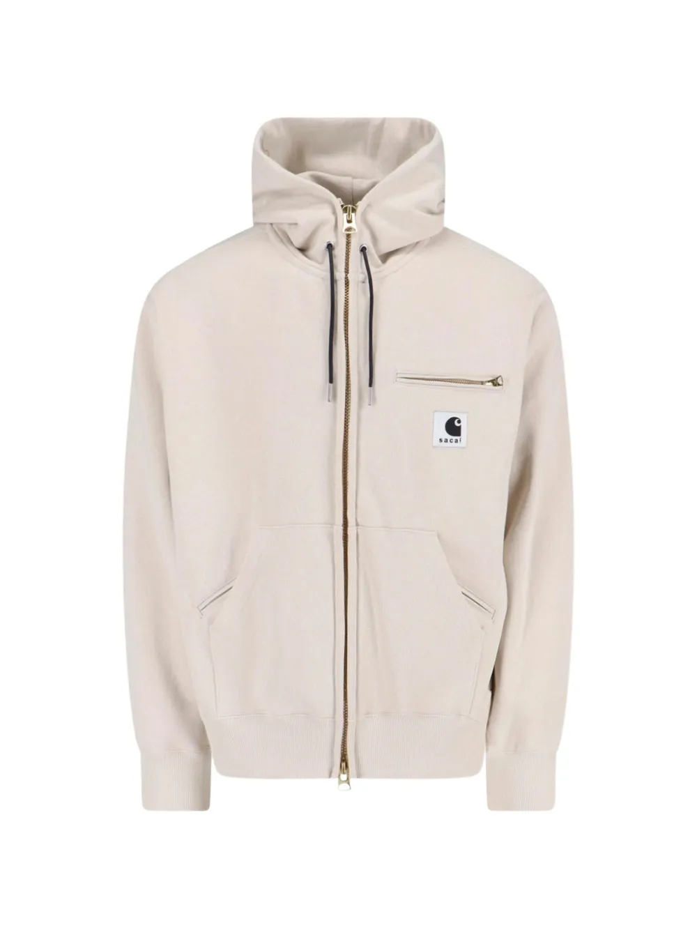 sacai x Carhart WIP zip cotton jacket - Toni neutri
