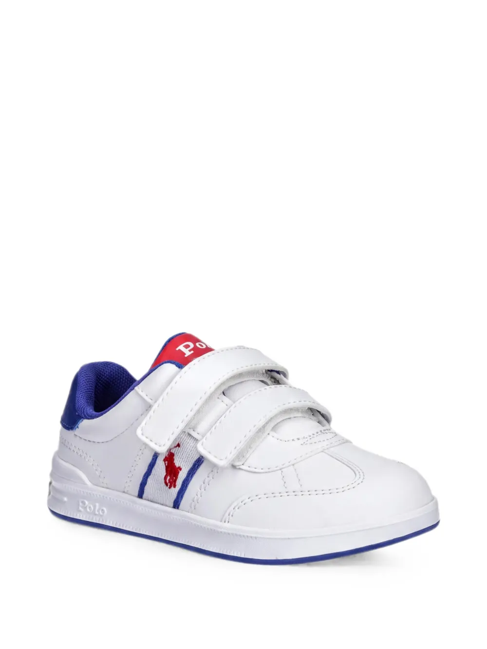 POLO RALPH LAUREN KIDS Heritage Court III touch-strap sneakers - Bianco