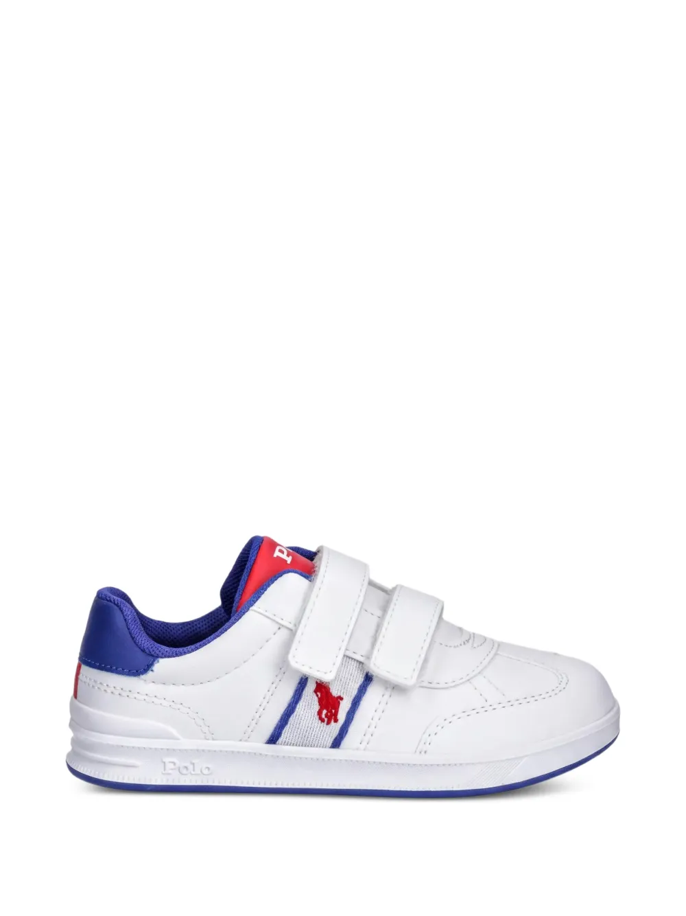 POLO RALPH LAUREN KIDS Heritage Court III touch-strap sneakers - Bianco