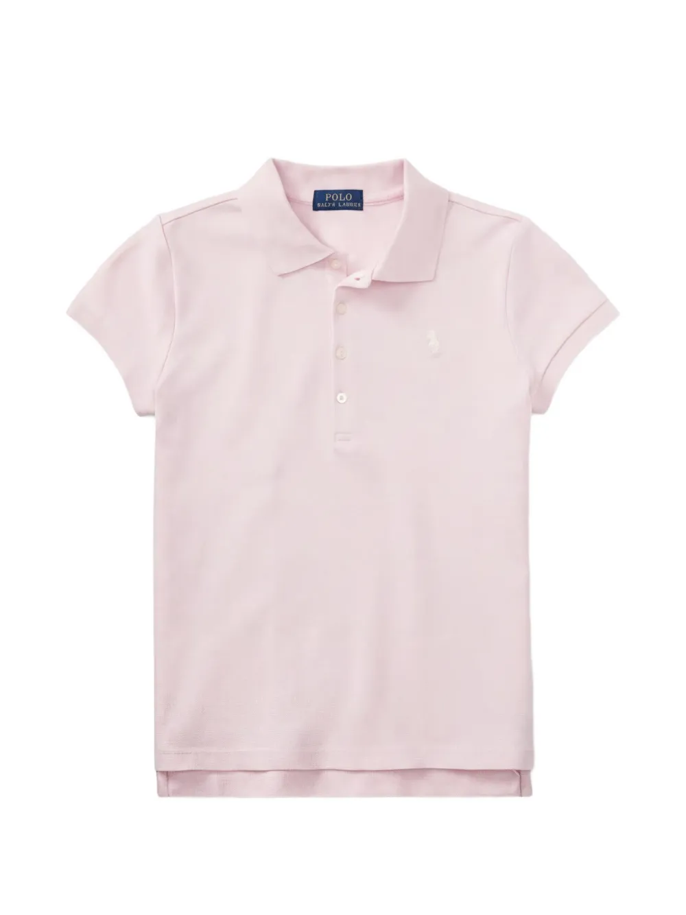 POLO RALPH LAUREN KIDS Polo in cotone con logo - Rosa