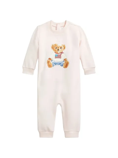 POLO RALPH LAUREN KIDS bear-graphic romper