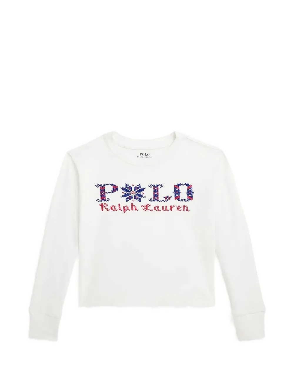 POLO RALPH LAUREN KIDS T-shirt a maniche lunghe - Bianco