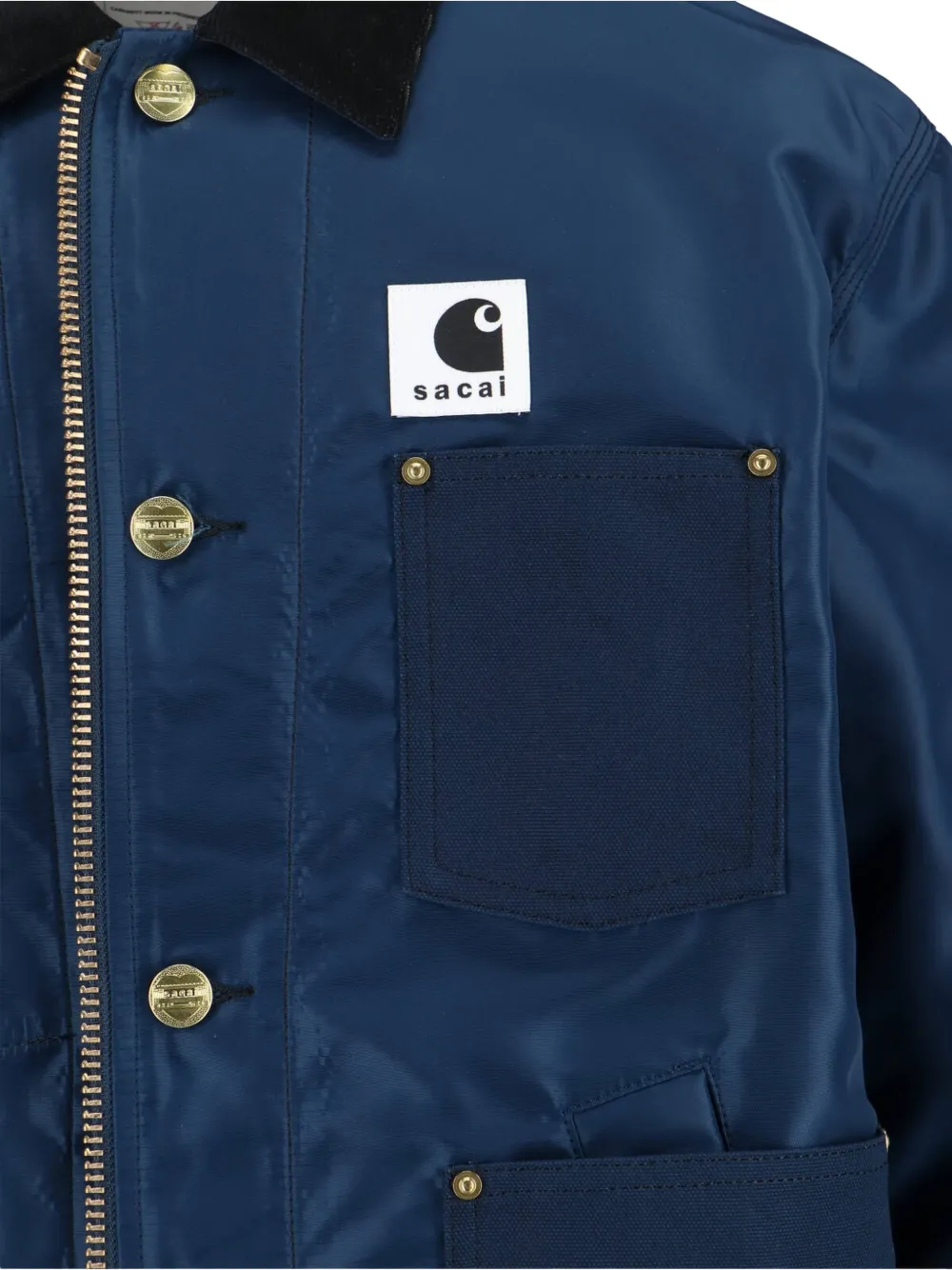 Sacai x Carhart WIP Canvas Pocket Jacket | Blue | FARFETCH