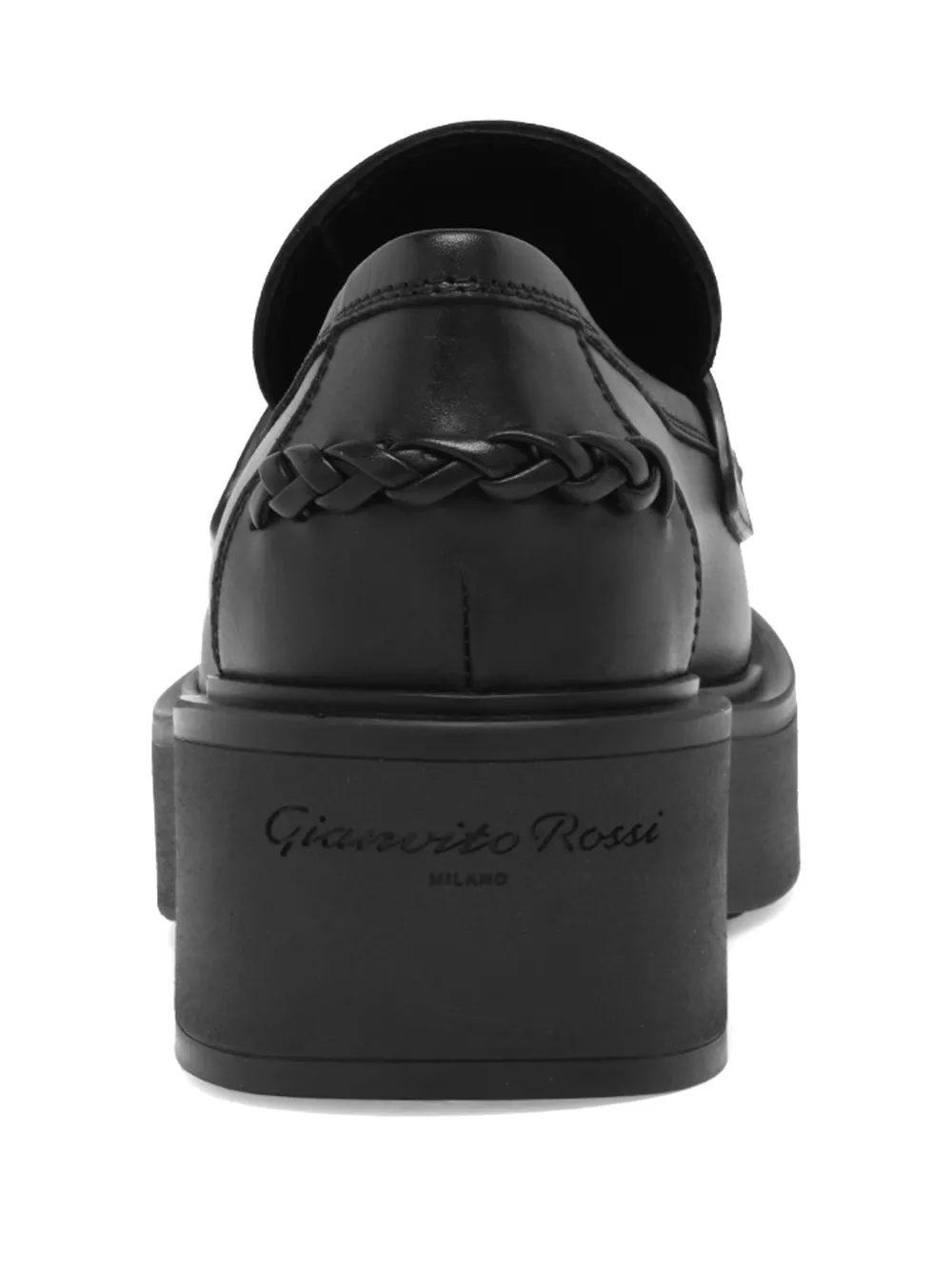 Gianvito Rossi Yuna loafers met gevlochten detail Zwart