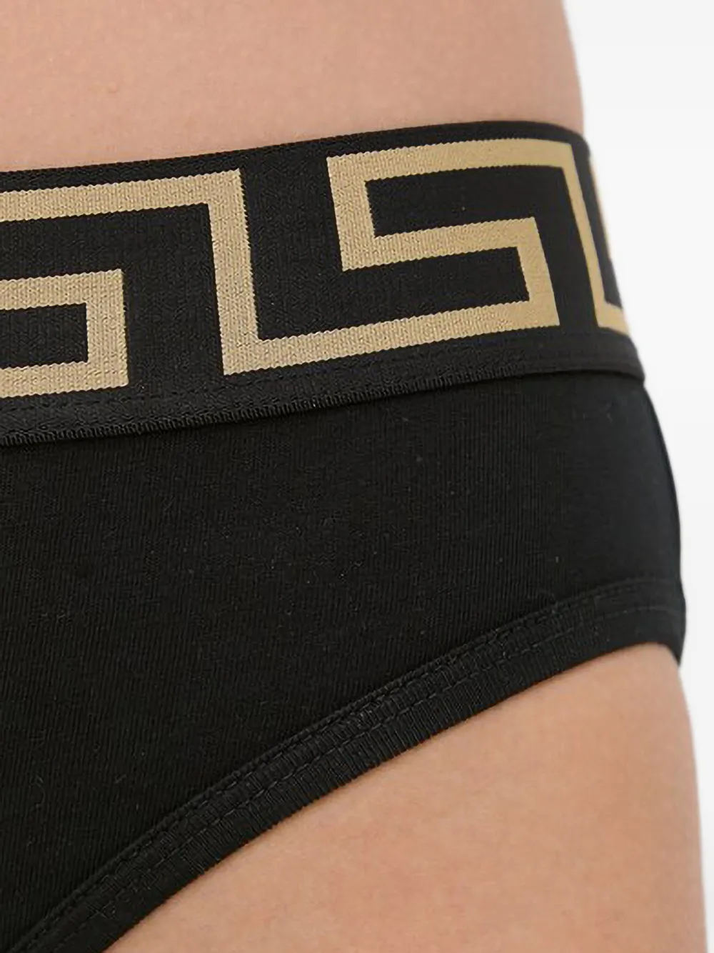 Versace jacquard cotton-jersey briefs Zwart