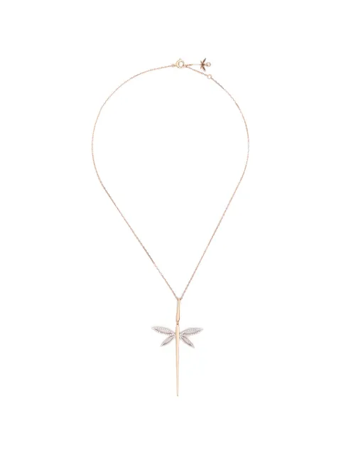 Anapsara dragonfly-pendant diamond necklace