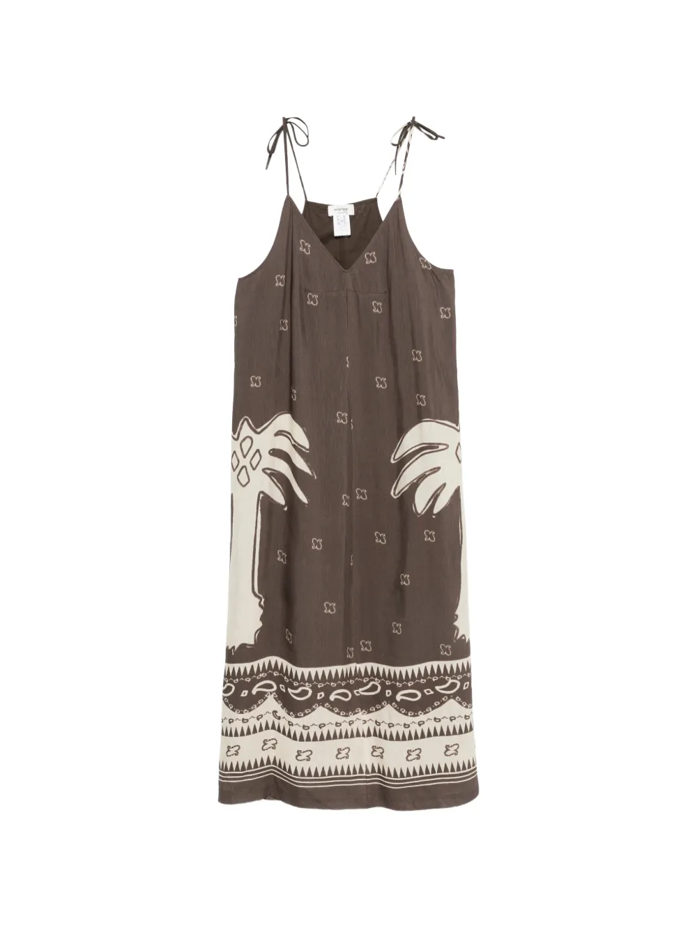 Ottod'Ame palm-tree print midi dress