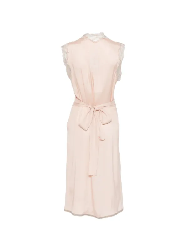 open lace back dress Maison Margiela Pink Silk Sheer Dress  My Store