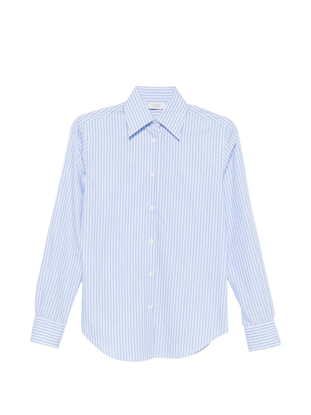 Mazzarelli Striped Buttoned Shirt In Blue