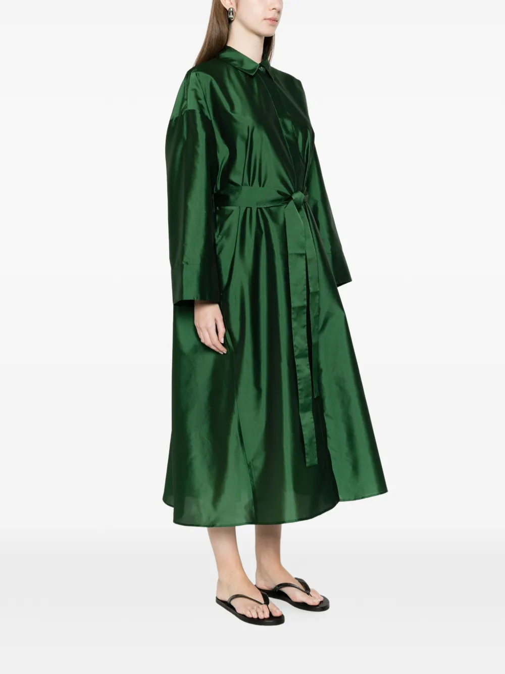 'S Max Mara Smmanna blousejurk met ceintuur Groen