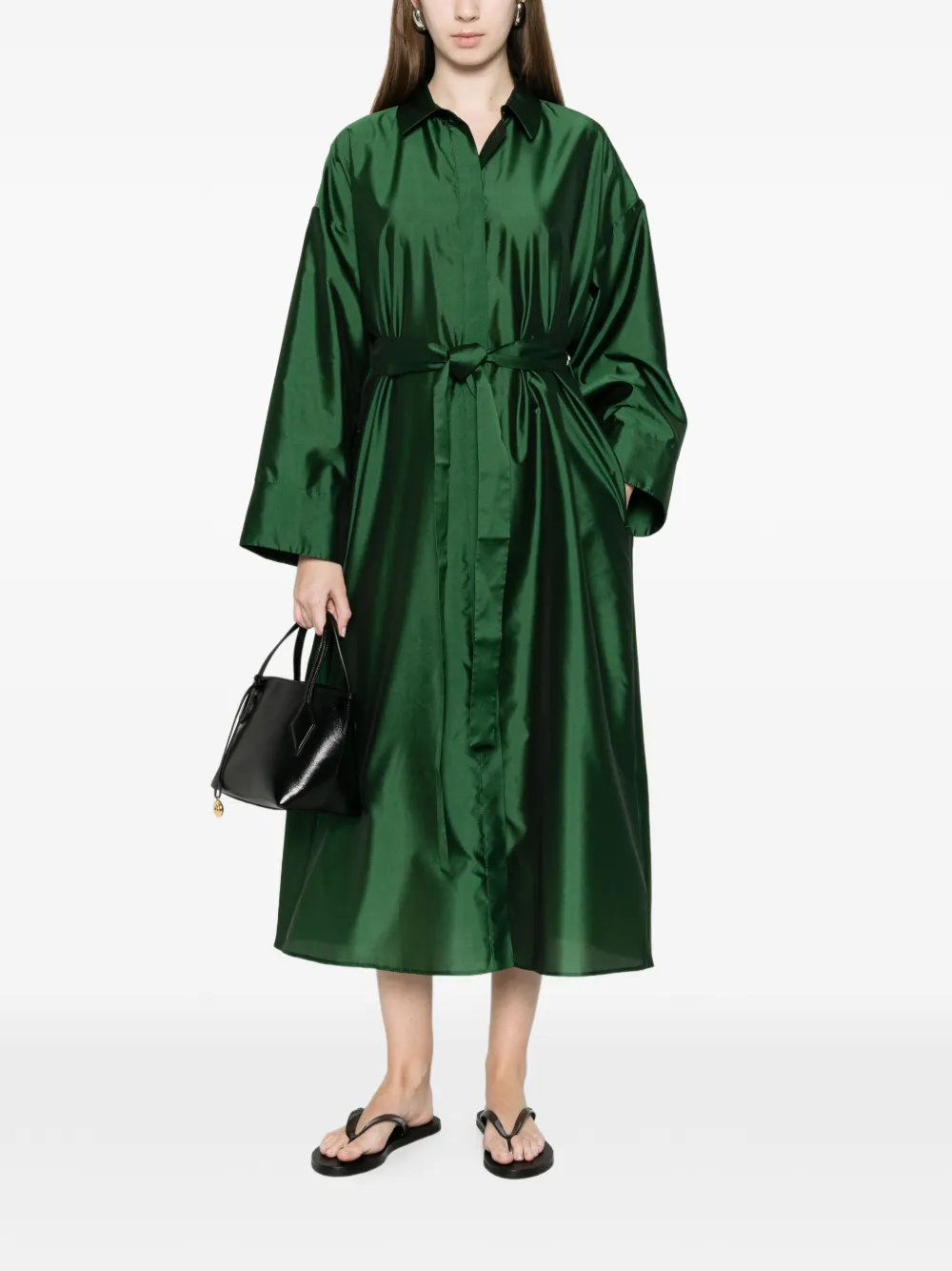 'S Max Mara Smmanna blousejurk met ceintuur Groen
