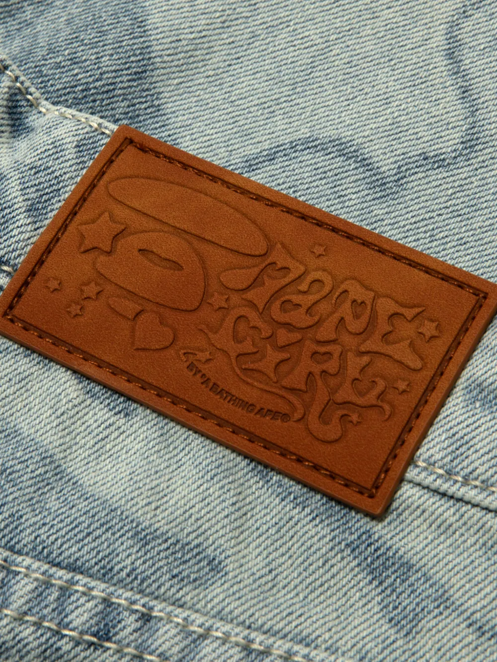  Aape By *a Bathing Ape® Logo-embroidery Shorts - Blue 