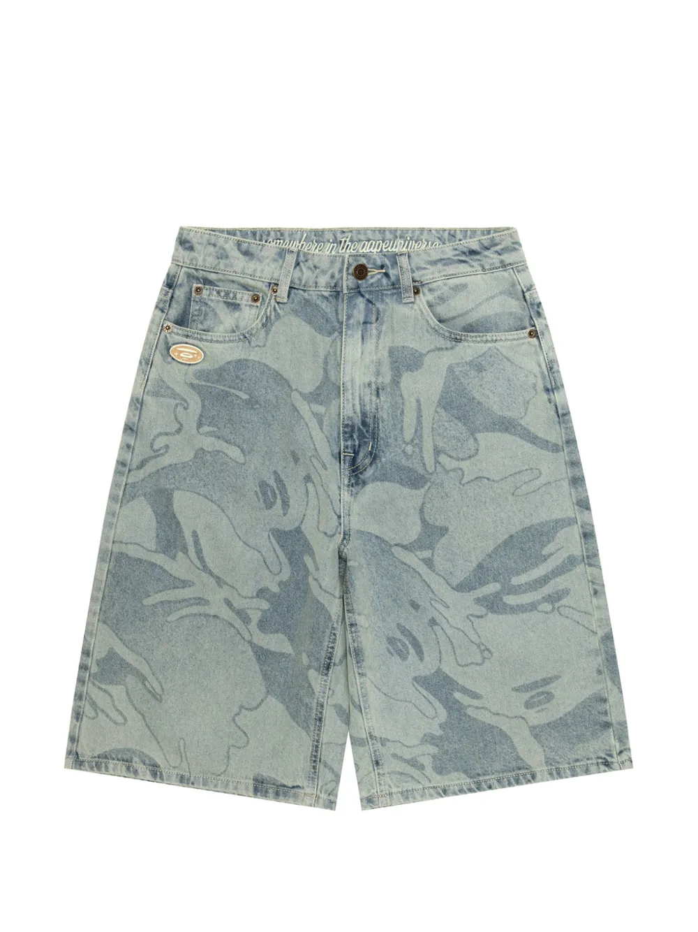 AAPE BY *A BATHING APE® logo-embroidery shorts - Blu