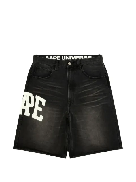 AAPE BY *A BATHING APE® logo-graphic cotton shorts