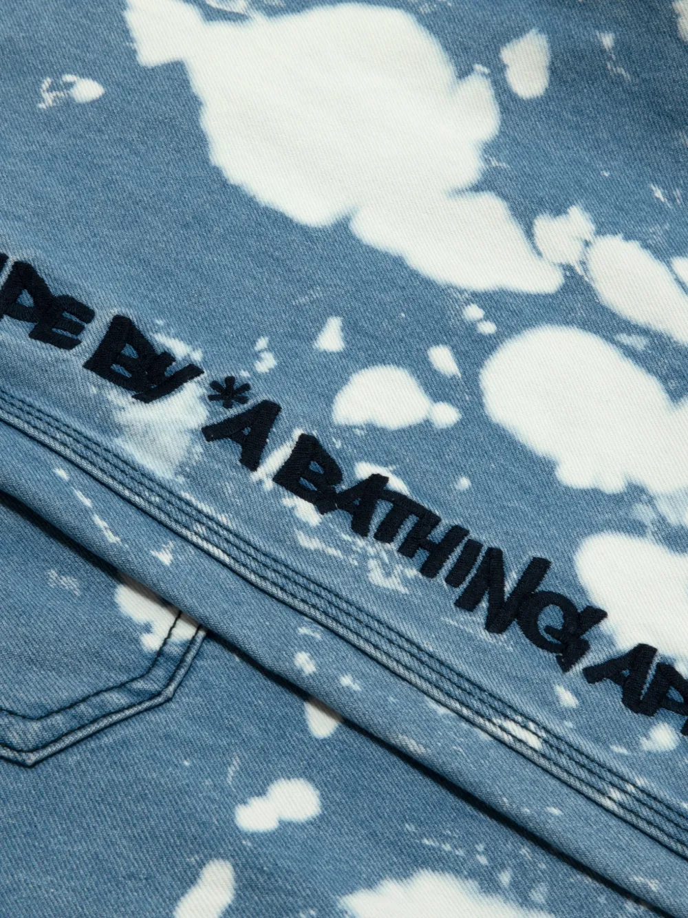 AAPE BY *A BATHING APE Shorts met geborduurd logo Blauw