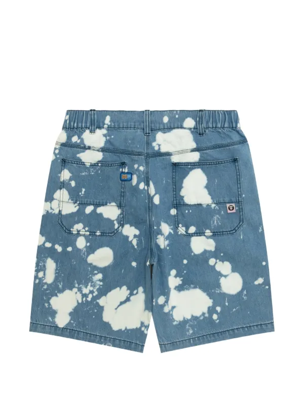 AAPE BY *A BATHING APE® logo-embroidered Shorts | Blue | FARFETCH GE