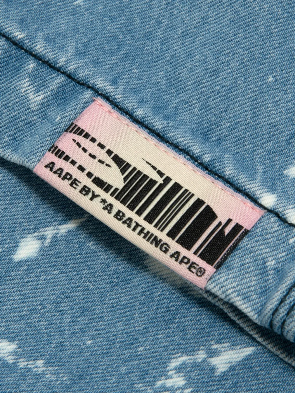 AAPE BY *A BATHING APE Shorts met geborduurd logo Blauw
