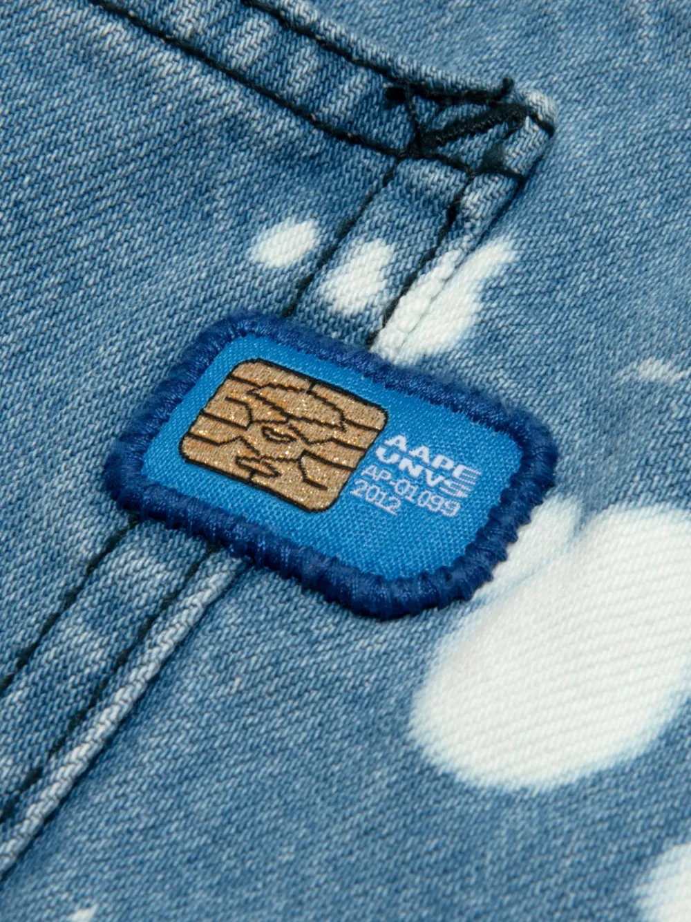 AAPE BY *A BATHING APE Shorts met geborduurd logo Blauw