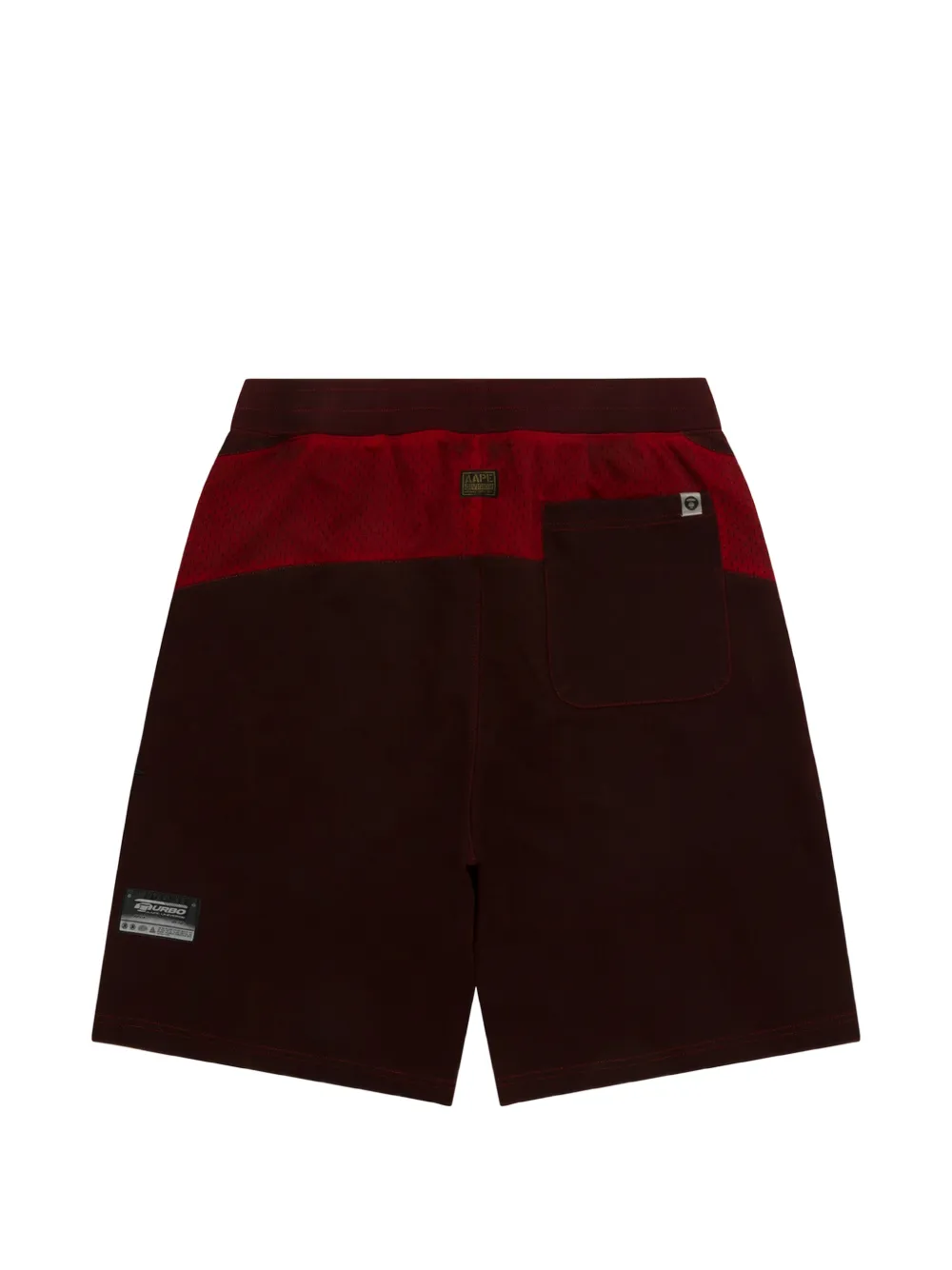AAPE BY *A BATHING APE Shorts met logo en vlak Rood