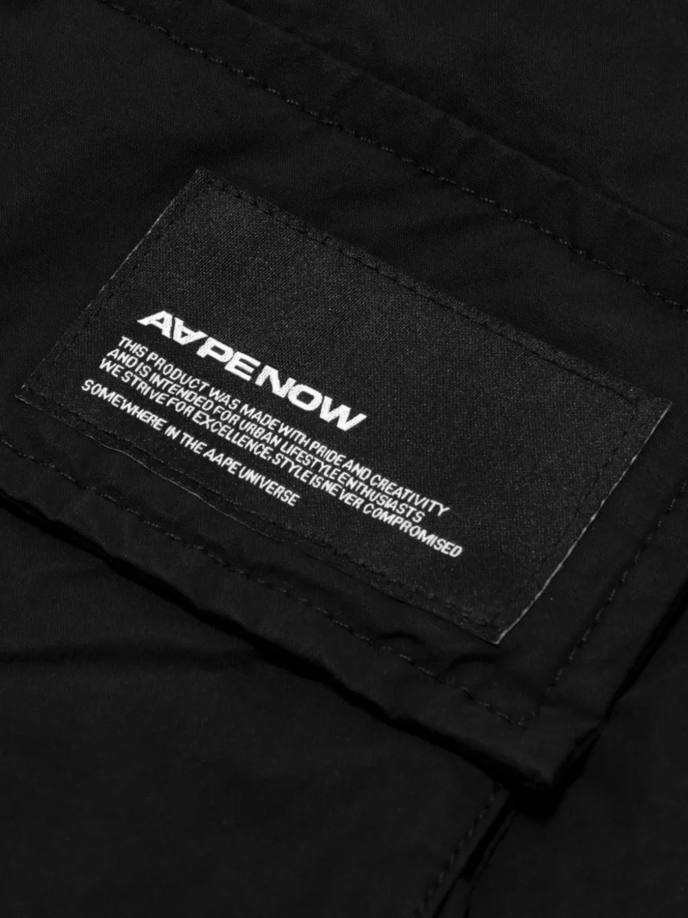 AAPE BY *A BATHING APE Cargo shorts met logopatch Zwart