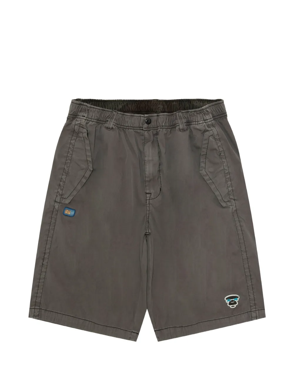 AAPE BY *A BATHING APE® logo-patch shorts - Grigio