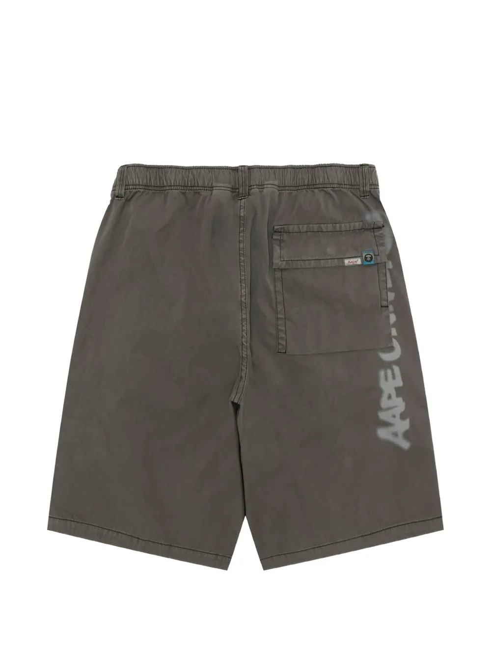  Aape By *a Bathing Ape® Logo-patch Shorts - Grey 