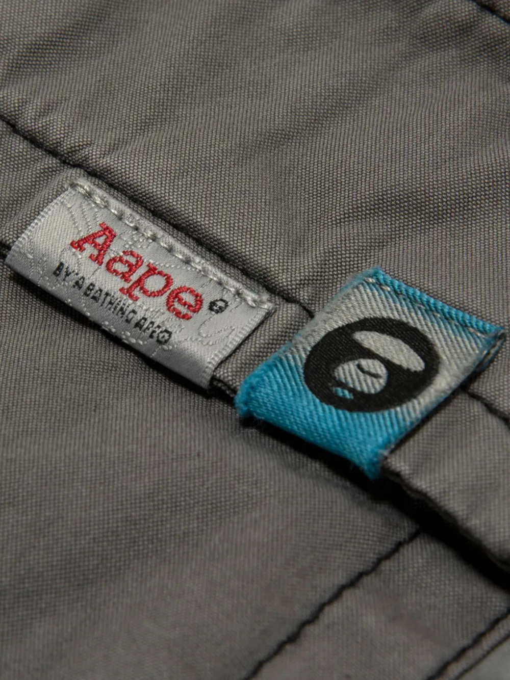 AAPE BY *A BATHING APE Shorts met logopatch Grijs