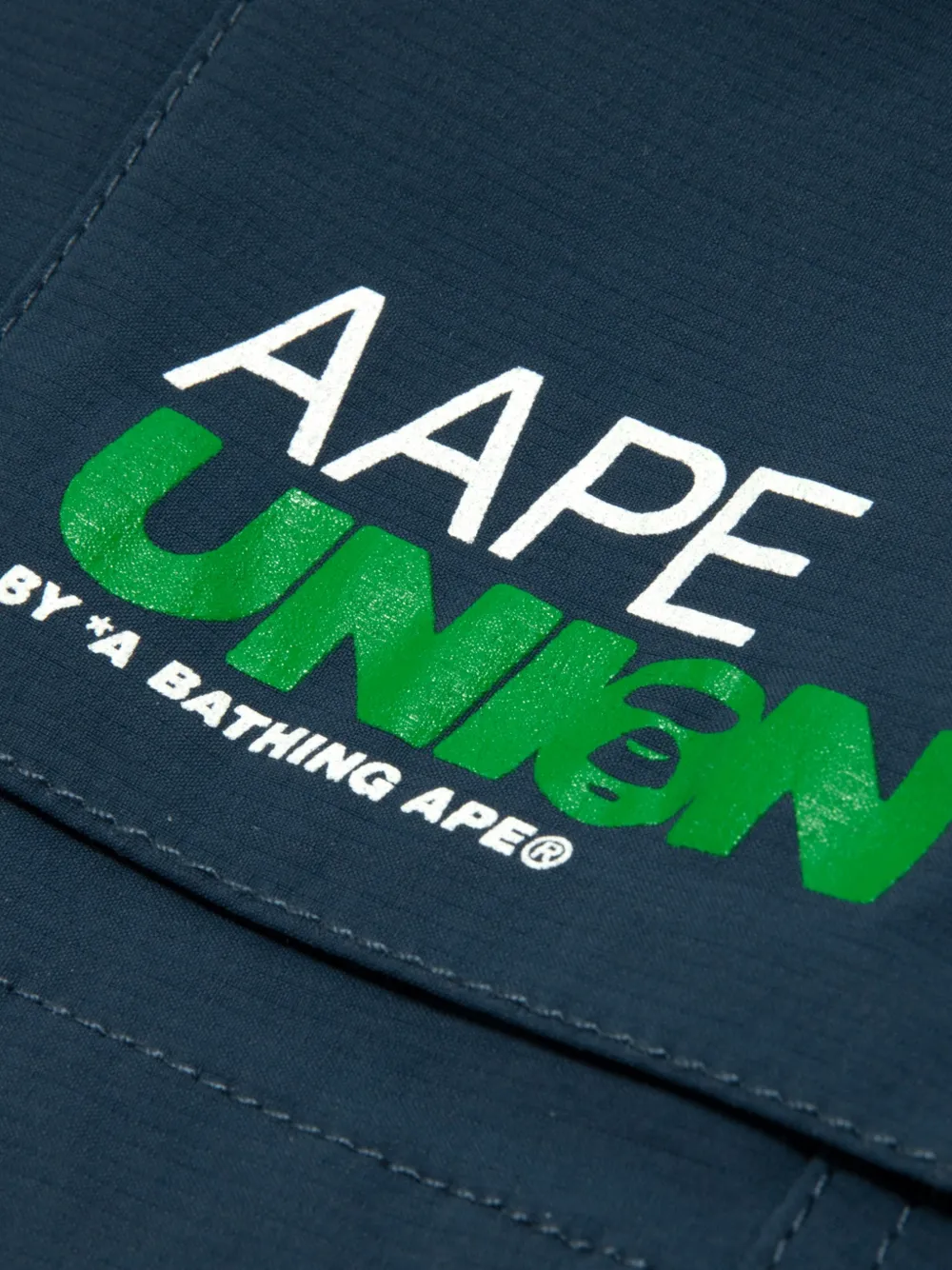  Aape By *a Bathing Ape® Logo Patch Shorts - Blue 