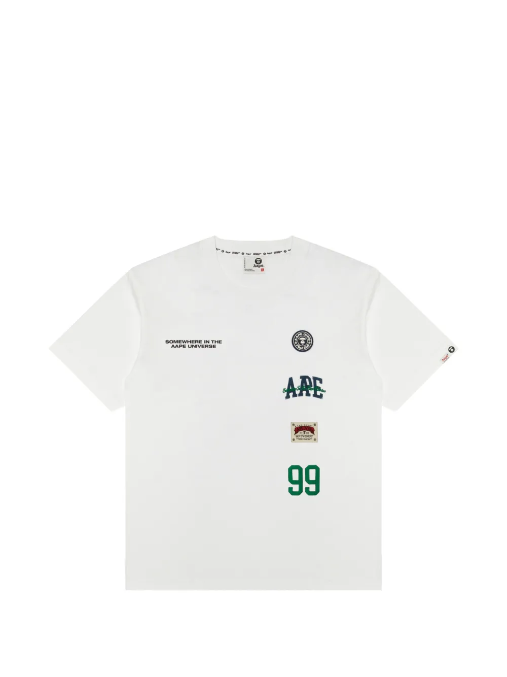 AAPE BY *A BATHING APE® logo-detailing T-shirt - Bianco