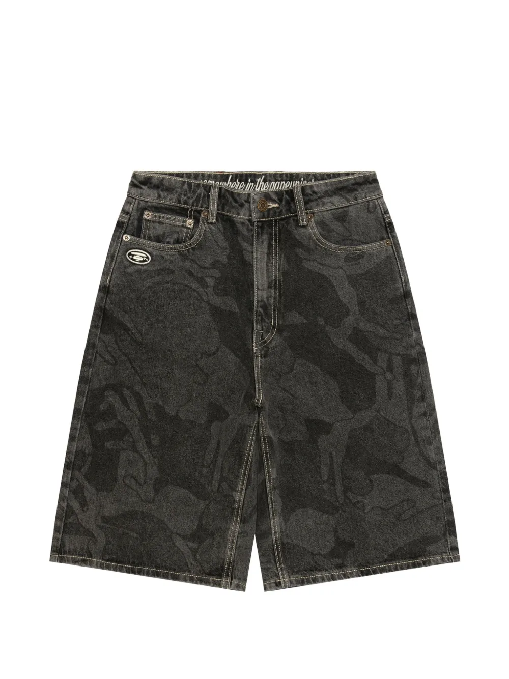AAPE BY *A BATHING APE® logo-embroidered shorts - Schwarz