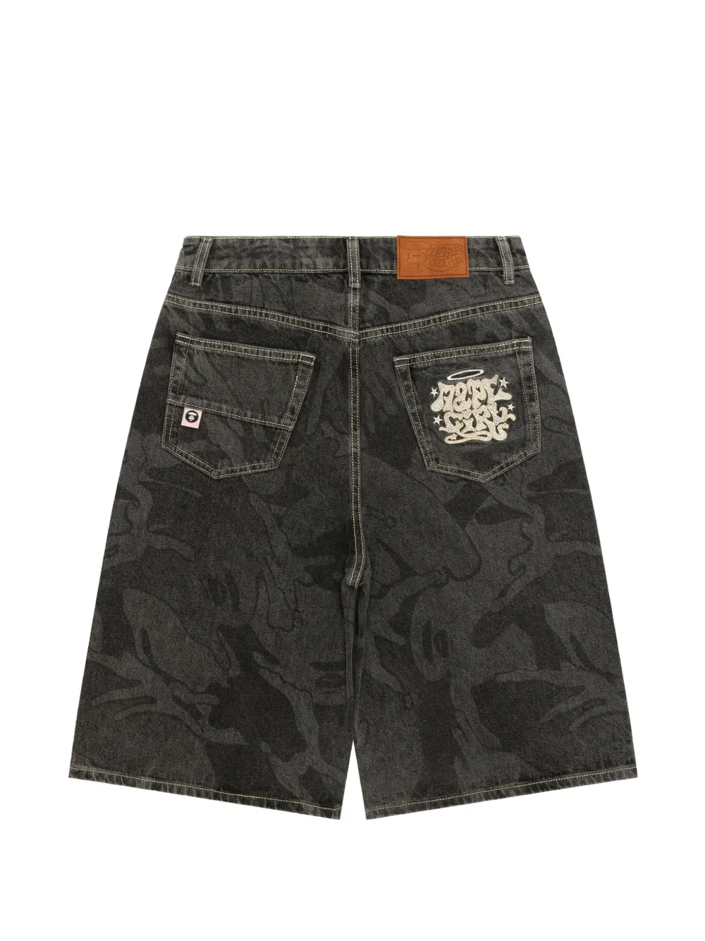  Aape By *a Bathing Ape® Logo-embroidered Shorts - Black 
