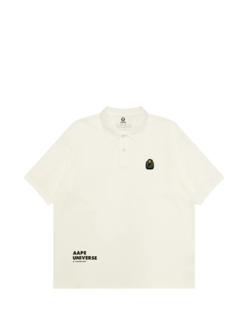 AAPE BY *A BATHING APE® appliqué polo shirt - Bianco