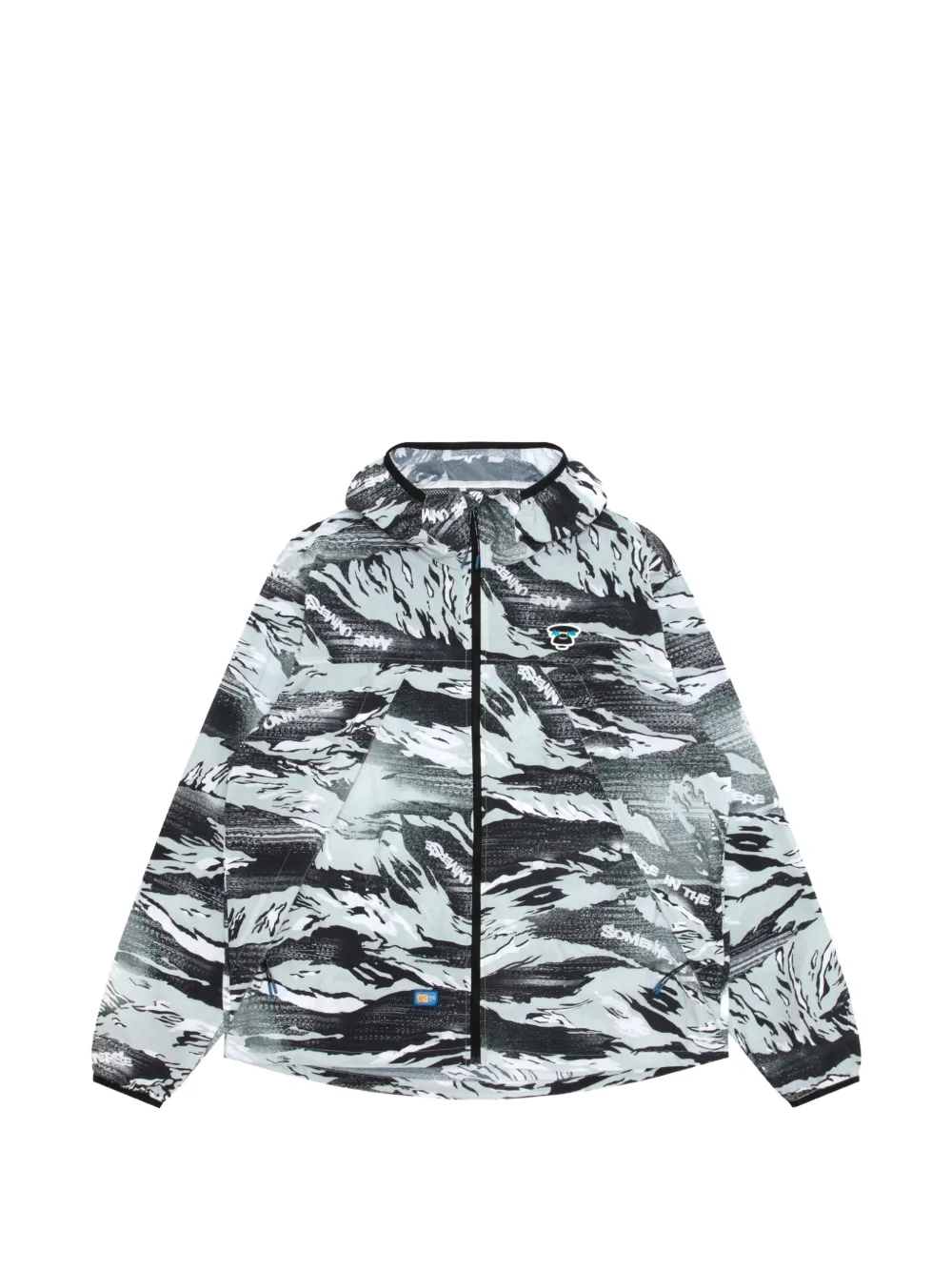 AAPE BY *A BATHING APE® camouflage hooded jacket - Nero
