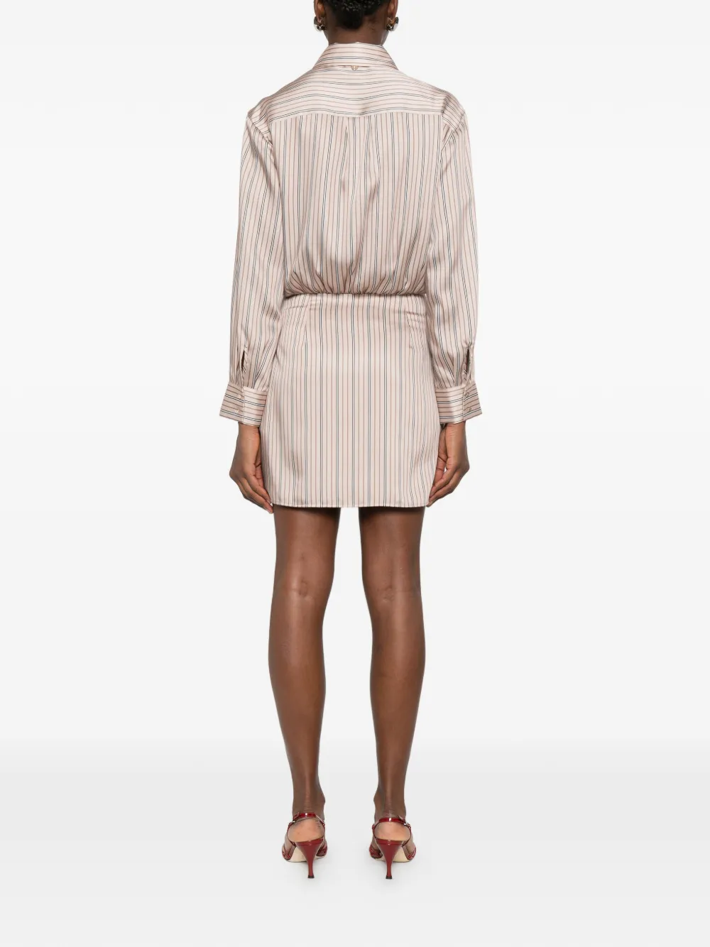 LIU JO Gestreepte mini-jurk Bruin