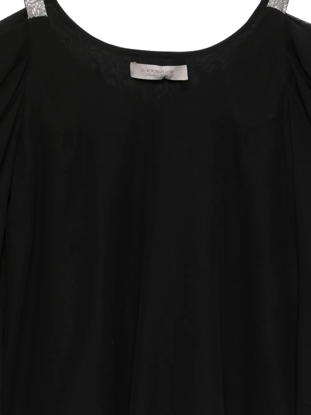  D.exterior Embellished-straps Top - Black 