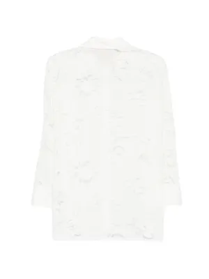 aranyjp　forte_forte Forte Forte floral-appliqué Shirt | White | FARFETCH