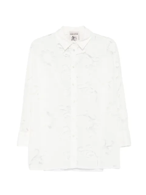 Semicouture floral-embroidered shirt