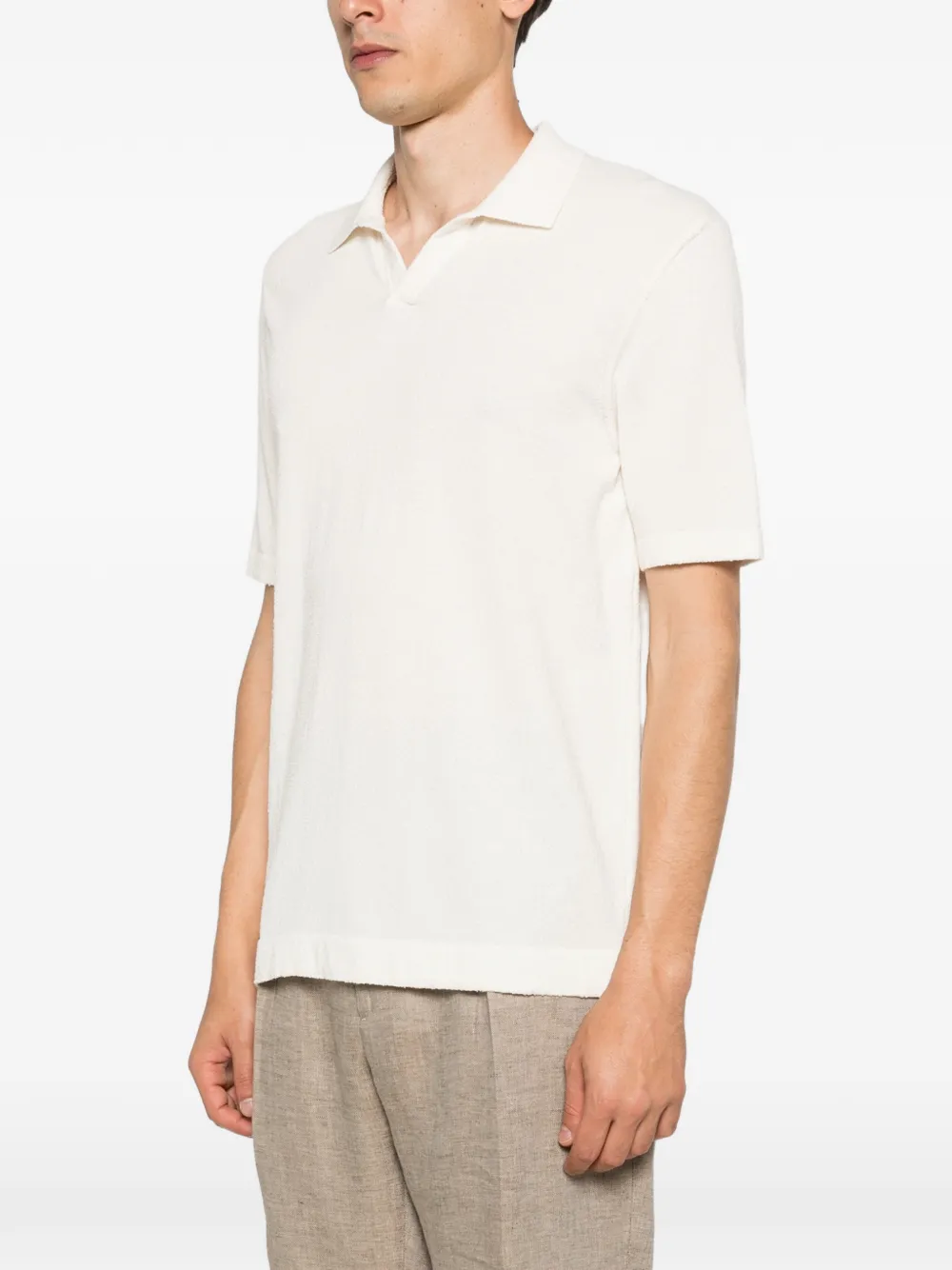  Scaglione Polo-collar T-shirt - White 