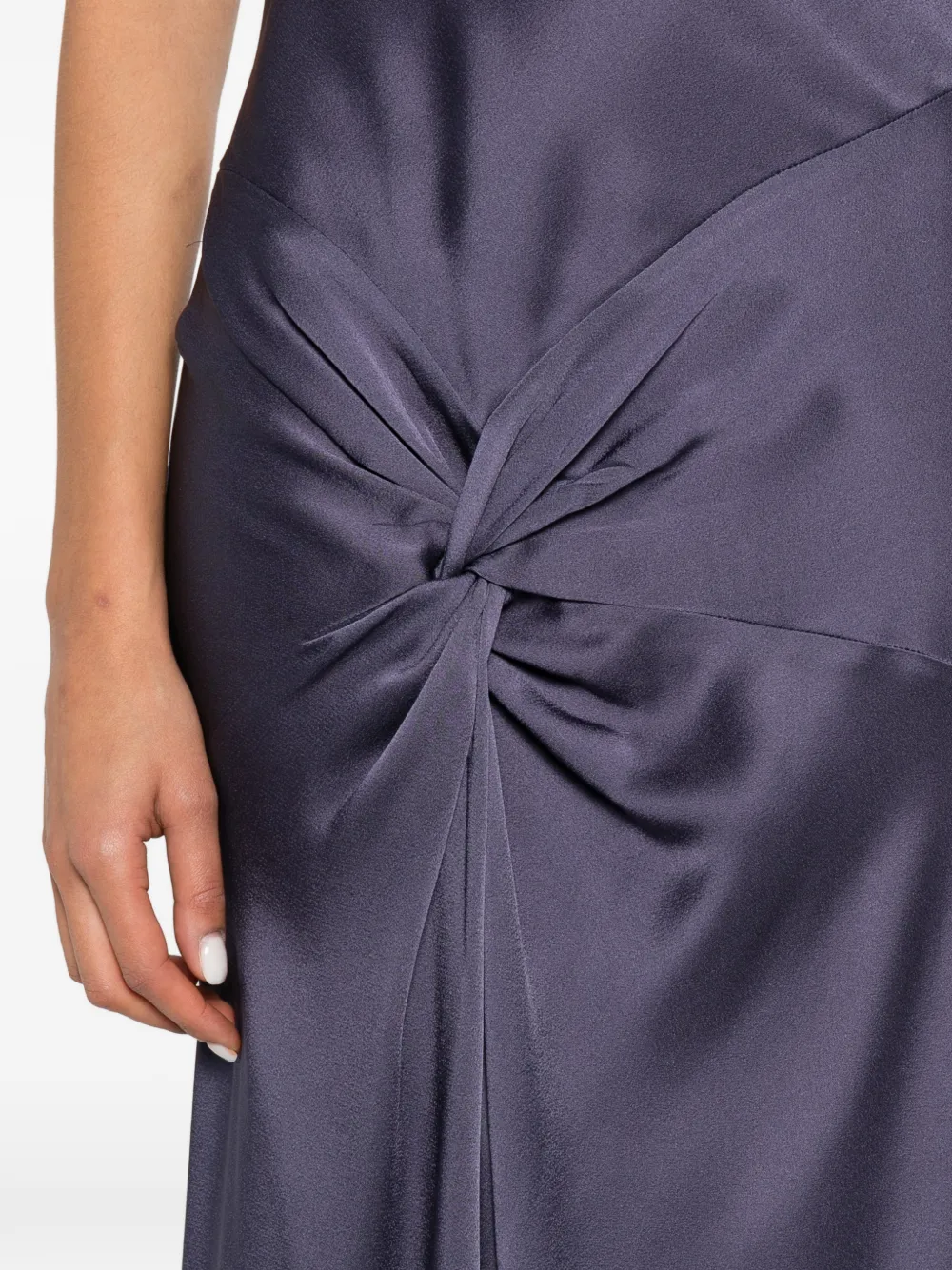 Victoria Beckham Gedrapeerde maxi-avondjurk met camouflageprint Blauw