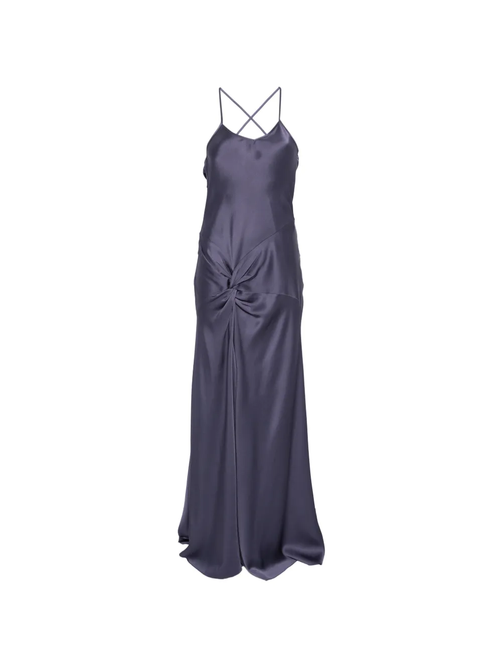 Victoria Beckham twist-detail cowl-back maxi dress - Blu