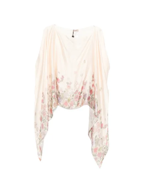 TWINSET floral poncho