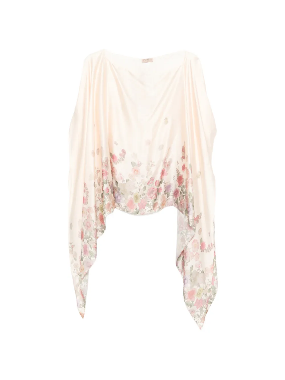 TWINSET poncho à fleurs - Tons neutres TWINSET poncho à fleurs - Tons neutres