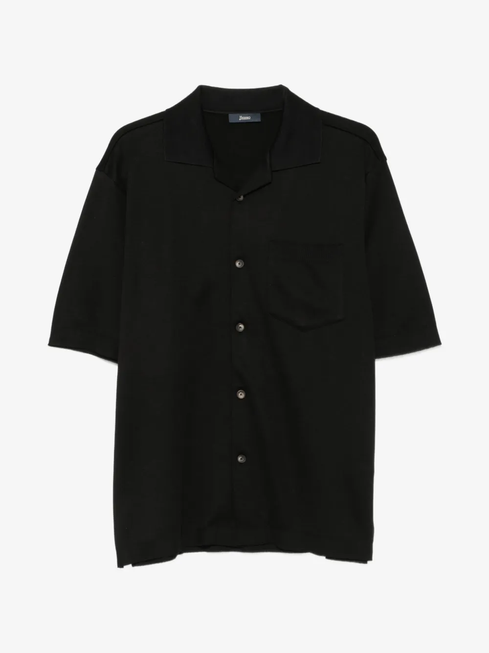 Herno short-sleeve camp-collar shirt | Black | Image 1