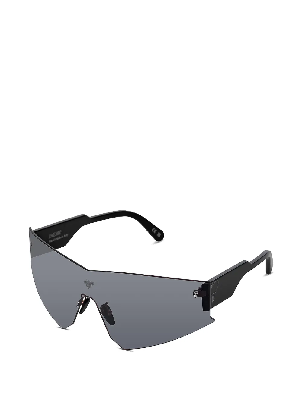 FACE HIDE 버티고 퓨처리스틱 셰이프 로고 디테일 선글라스 | 남성 | Image 2