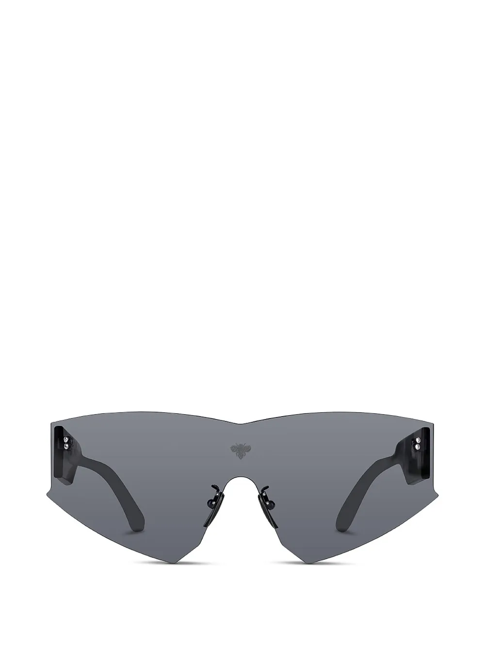 FACE HIDE Vertigo futuristic-shape logo-detail sunglasses | Black | Image 1