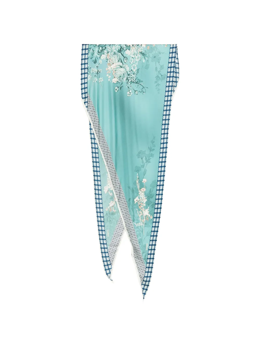 Seventy floral-print scarf - Blu