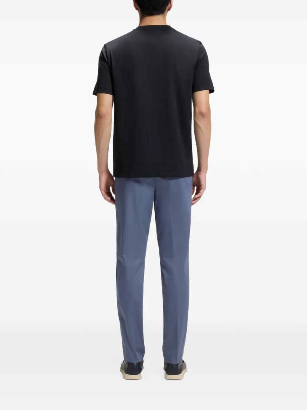 BOSS Performance T-shirt van katoenblend Blauw