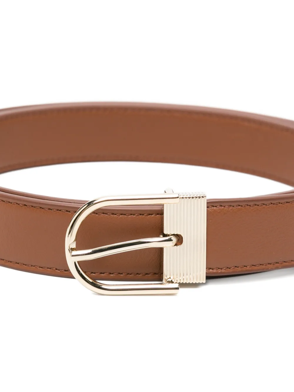 Victoria Beckham Dorian leren riem met gespsluiting Bruin