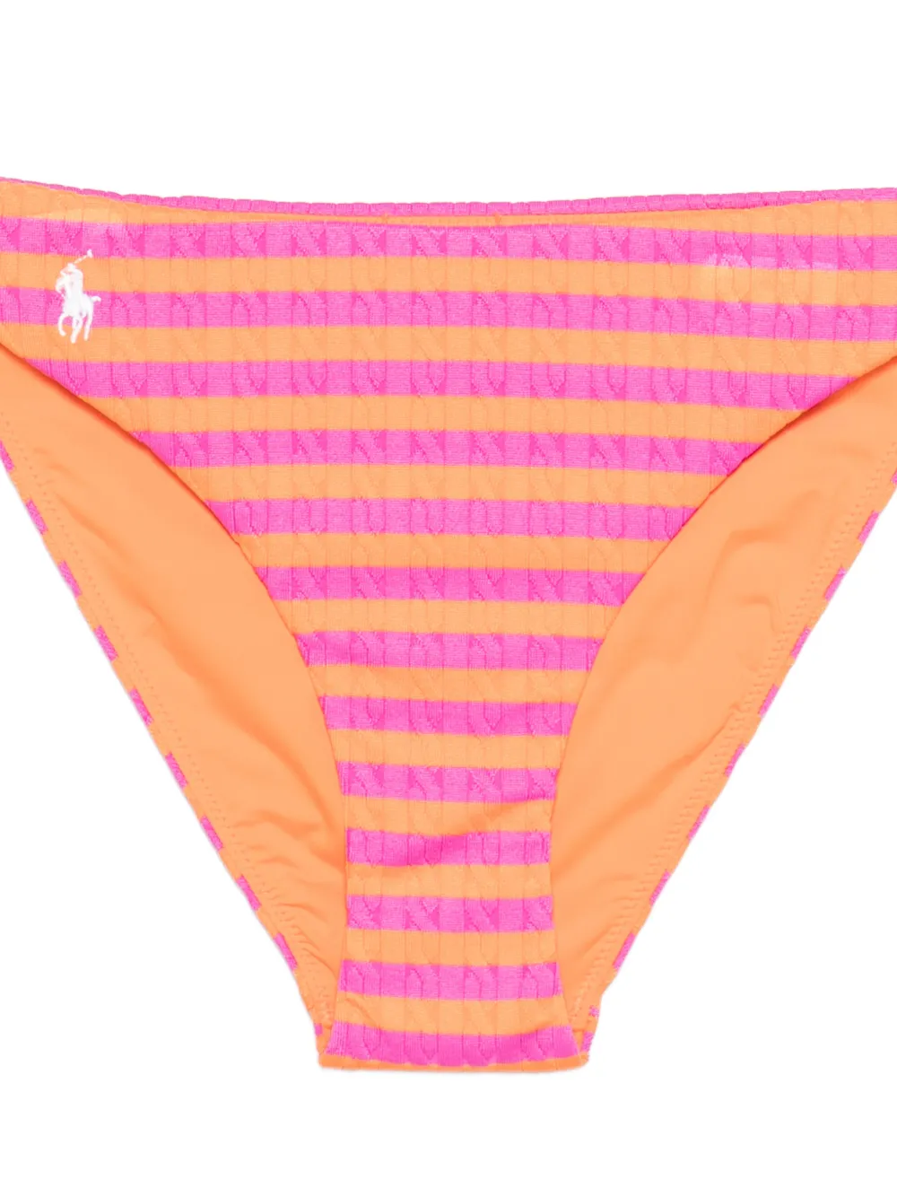 Polo Ralph Lauren Gestreepte bikinislip met logo Roze