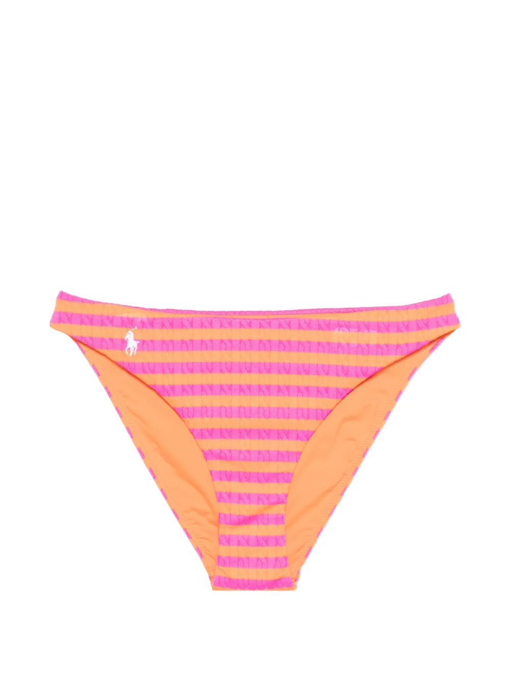 Polo Ralph Lauren logo striped bikini bottoms - Rosa